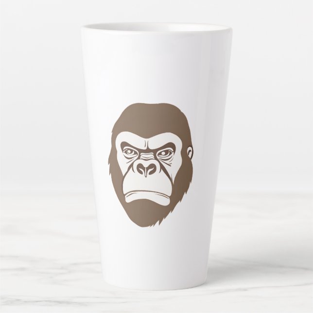 Tasse Latte Dessin de dessin de Gorilla (Devant)