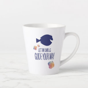 Tasse Latte Destin Laissez les coquilles guider votre chemin