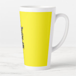 Tasse Latte Devenir riche ou mourir en essayant — Typographie 