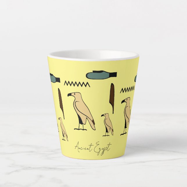 Tasse Latte Diana Nom dans Hiéroglyphes symboles de l'Egypte a (Devant)