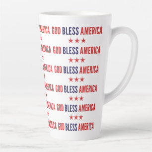 Tasse Latte Dieu bénisse l'Amérique