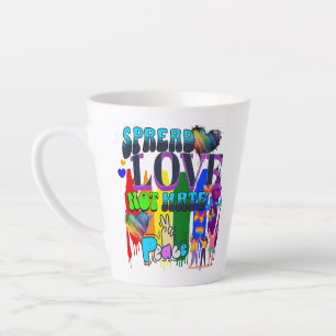Tasse Latte Diffuser l'amour pas haïr   Fierté LGBTQI+