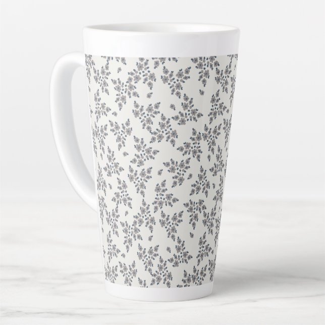 Tasse Latte Ditsy Florals in Grey (Angle gauche)