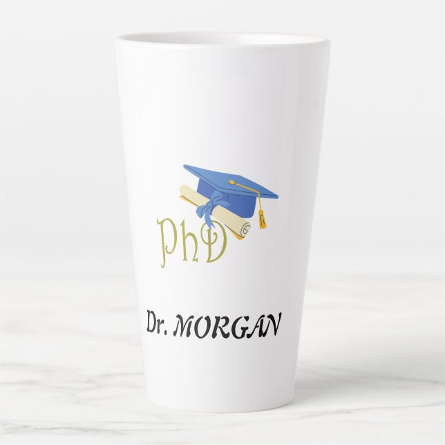 Tasse Latte Doctorat Cool Médicale Graduate Congrate Nouveau D (Devant)