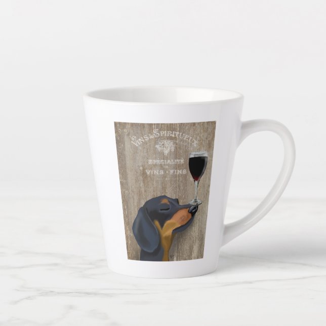 Tasse Latte Dog Au Vin Dachshund (Droite)