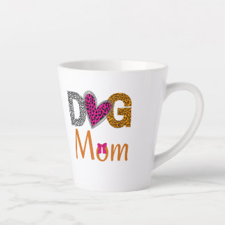 Tasse Latte Dog Mom Leopard Print/Trending Dog  Lover Gift