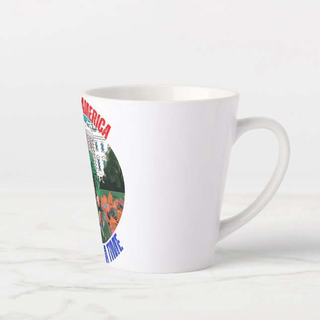TASSE LATTE DONALD TRUMP-NETTOYAGE DE L'AMÉRIQUE UN SAC À LA F (Droite)