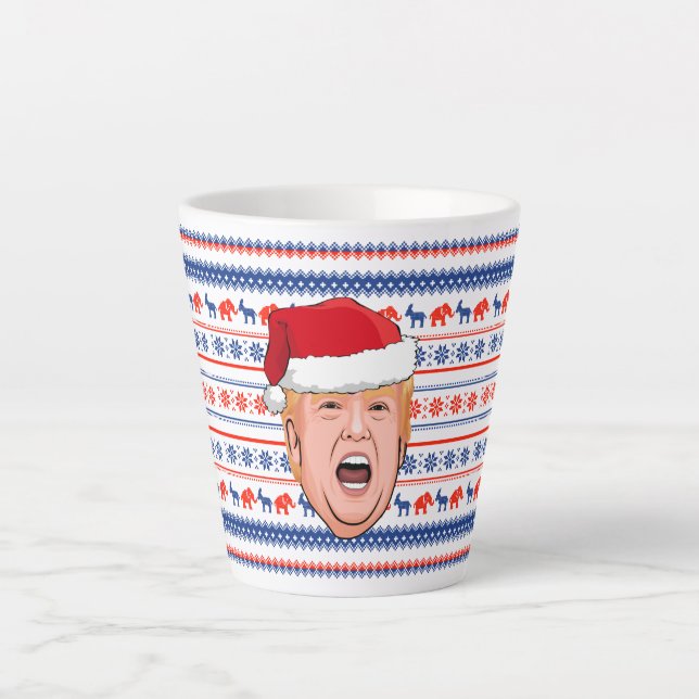 Tasse Latte DONALD TRUMP Noël (Devant)
