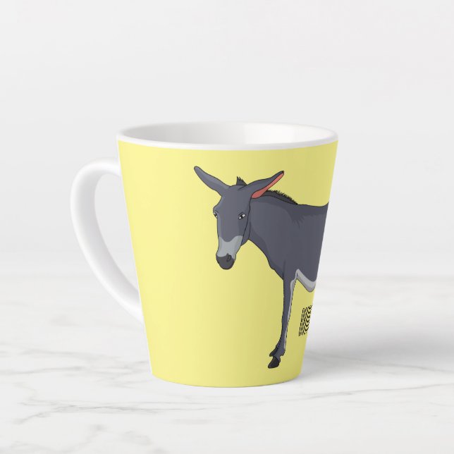 Tasse Latte Donkey cartoon (Angle gauche)