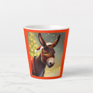 Tasse Latte Donkey de Noël 4