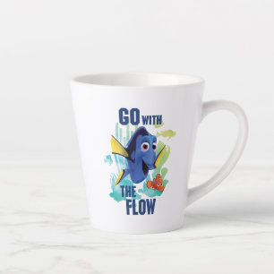 Tasse Latte Dory et Nemo  Aller avec le graphique de l'aquarel