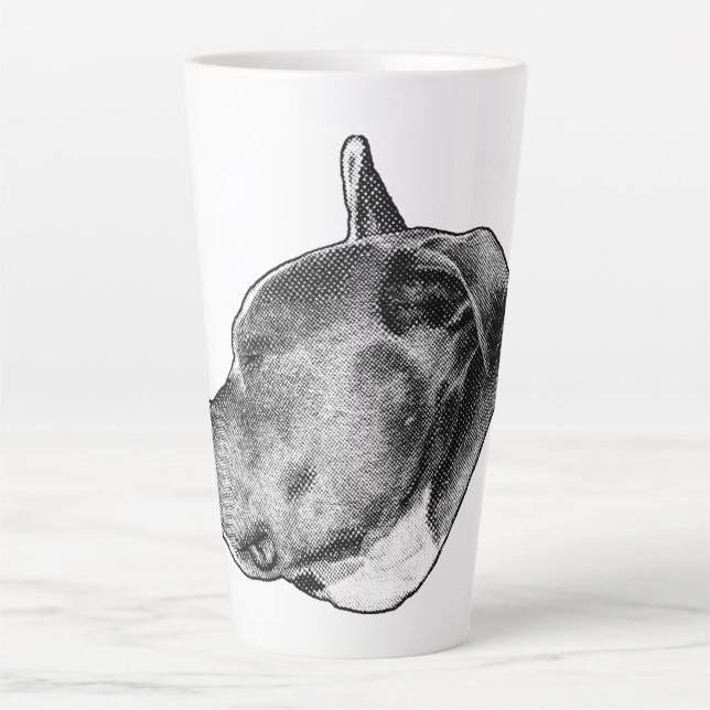 Tasse Latte dotstrength pitbull (Devant)