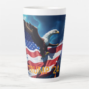 Tasse Latte Drapeau américain Aigle TRUMP 2024