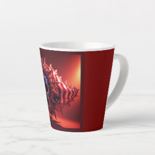 Tasse Latte Drapeau Américain Infusé Sur Mandelbrot Tube