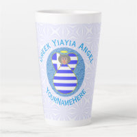 Drapeau d'ange Yiayia grec personnalisé
