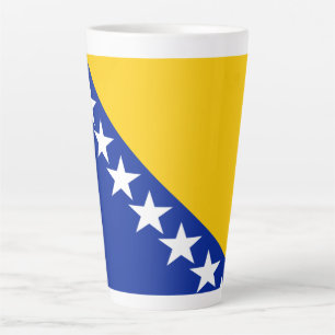 Tasse Latte Drapeau de Bosnie-Herzégovine patriotique