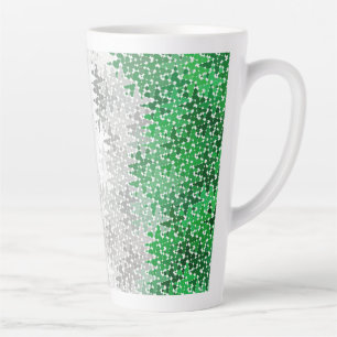 Tasse Latte Drapeau de fierté grisromantique abstrait ondulé t