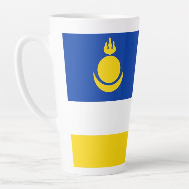 Tasse Latte Drapeau de la Buryatia patriotique (Gauche)