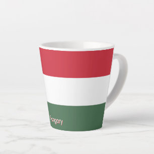 Tasse Latte Drapeau de la Hongrie personnalisé