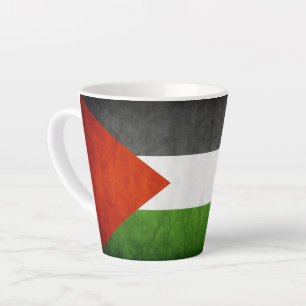 Tasse Latte Drapeau de la Palestine de Grunge