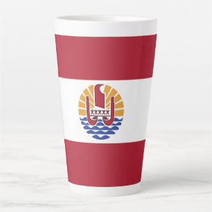 Tasse Latte Drapeau de la Polynésie française