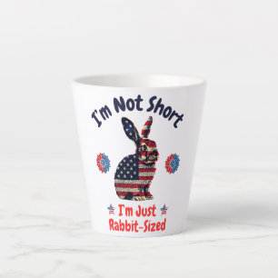 Tasse Latte Drapeau de lapin Amérique