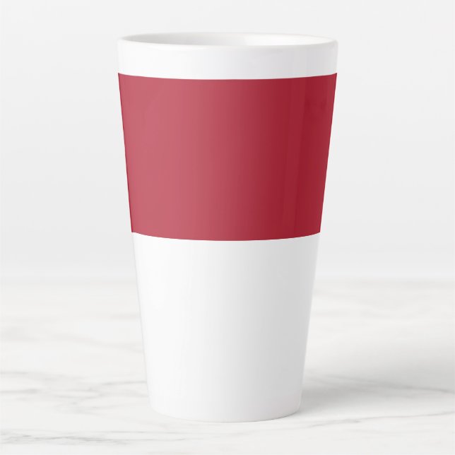 Tasse Latte Drapeau de Monaco (Devant)