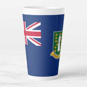 Tasse Latte Drapeau des îles Vierges britanniques