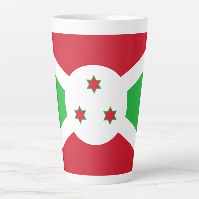 Tasse Latte Drapeau du Burundi patriotique (Devant)