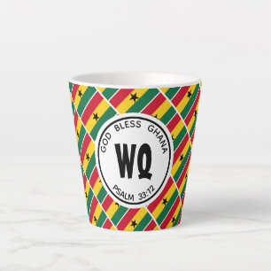 Tasse Latte DRAPEAU GHANA Patriotique personnalisable