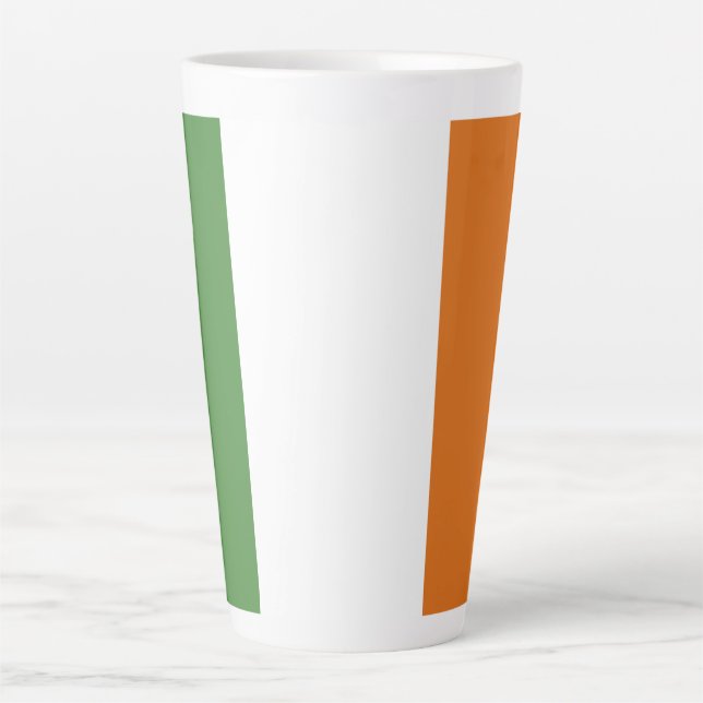 Tasse Latte Drapeau irlandais (Devant)