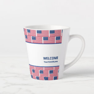 Tasse Latte Drapeau sur mesure Hospitality USA