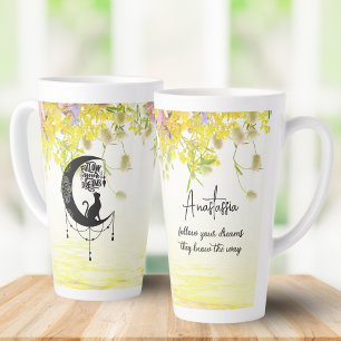 Tasse Latte Dreamcatcher avec chat   Suivez vos rêves