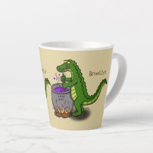 Tasse Latte Drôle alligator vert cuisine dessin animé