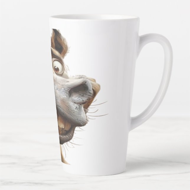 Tasse Latte Drôle âne art design (Droite)