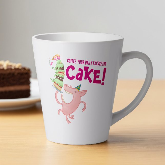 Tasse Latte Drôle Cochon Café Quotidien Excusez-Vous Pour Cart (Créateur téléchargé)