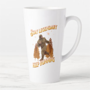 Tasse Latte Drôle de motivation de course de Bigfoot