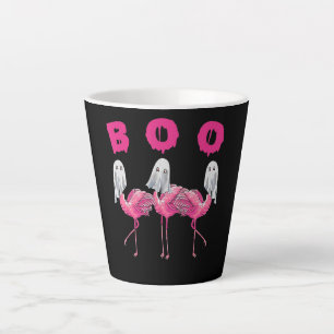 Tasse Latte Drôle Flamant rose fantôme Boo Halloween Costume c
