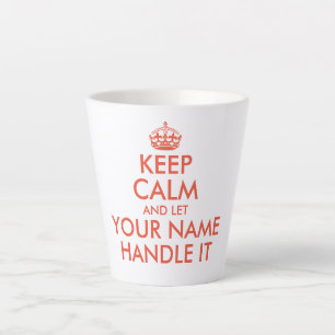 Tasse Latte Drôle gardez le calme et laissez-le manipuler peti