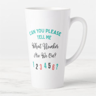 Tasse Latte Drôle Joueur De Bunco Quel Nombre Sommes-Nous Sur?