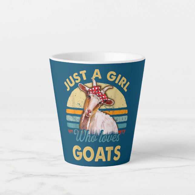 Tasse Latte Drôle Juste Une Fille Qui Aime Les Chèvres  (Devant)