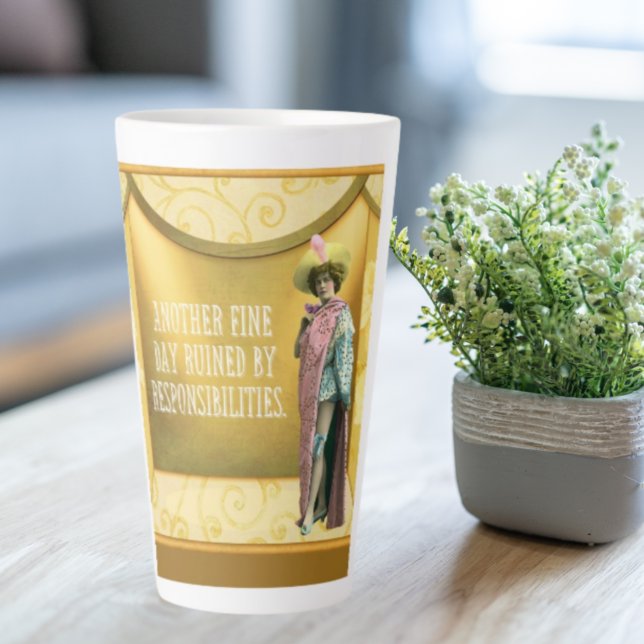 Tasse Latte Drôle Ruiné Par Les Responsabilités (Créateur téléchargé)