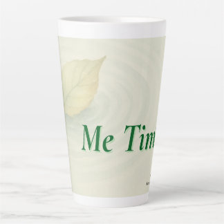 Tasse Latte Echos & Offres | "Me Time" avec feuille flottante