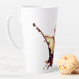 Tasse Latte Éclaboussure de café