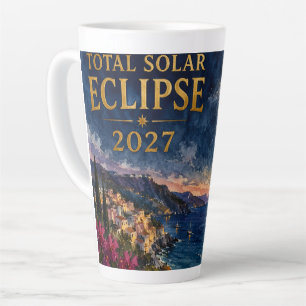 Tasse Latte Éclipse solaire totale 2027 Méditerranée