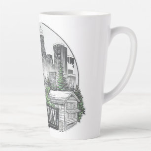 Tasse Latte Edmonton City Canada