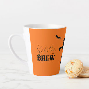 Tasse Latte Éffrayant Hauné Maison & Sorcière Silhouette  