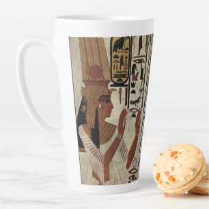 Tasse Latte Égypte Ancien Pharaon Tombeaux Peinture Colorée Ar