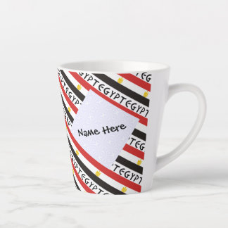 Tasse Latte Égypte et Égypte Drapeau Carrelé Personnalisé