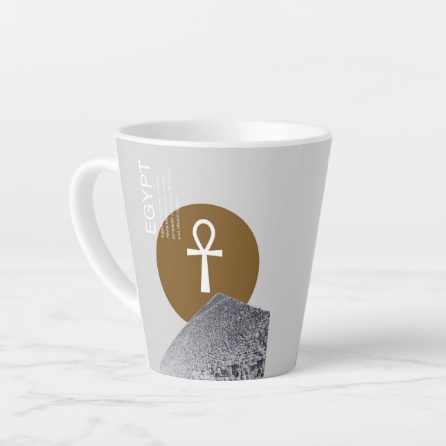 Tasse Latte Egyptian art  (Angle gauche)